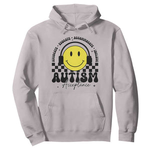 Autism Acceptance Hoodie Advocate Educate Accomodate Include Special Education TS02 Ice Gray Print Your Wear