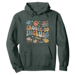 Autism Acceptance Hoodie Choose To Include Inclusion Matters TS02 Dark Forest Green Print Your Wear