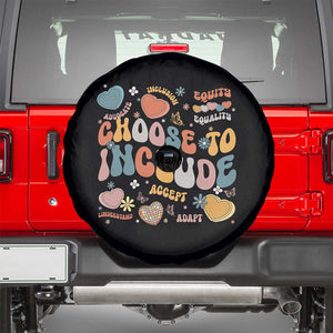 Autism Acceptance Spare Tire Cover Choose To Include Inclusion Matters TS02 Black Print Your Wear