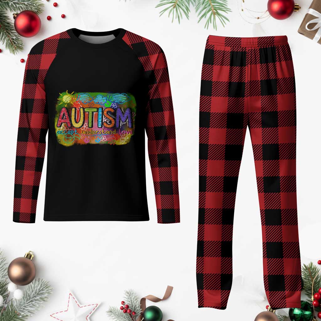 Autism Acceptance Plaid Pajama Set Accept Understand Love Autistic Support TS02 Buffalo Plaid Print Your Wear