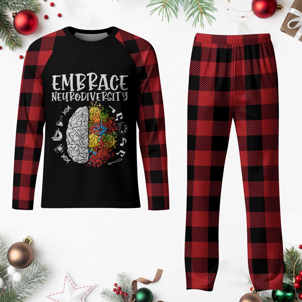 Embrace Neurodiversity Plaid Pajama Set Autism Awareness ASD ADHD Acceptance TS02 Buffalo Plaid Print Your Wear
