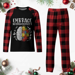 Embrace Neurodiversity Plaid Pajama Set Autism Awareness ASD ADHD Acceptance TS02 Buffalo Plaid Print Your Wear
