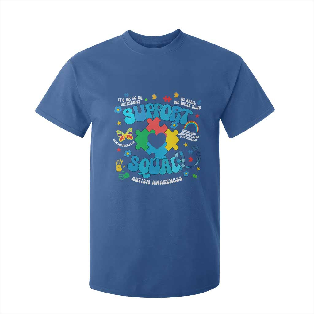 Autism Awareness Support Squad T Shirt For Kid In April We Wear Blue TS02 Royal Blue Print Your Wear