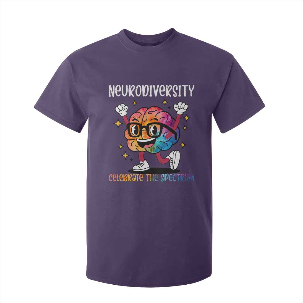 Neurodiversity Brain T Shirt For Kid Celebrate The Spectrum Autism Acceptance ASD ADHD TS02 Purple Print Your Wear