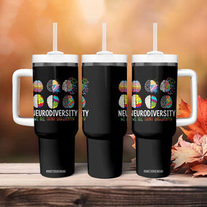 Embrace Neurodiversity Tumbler With Handle We All Think Differently TS02 Print Your Wear