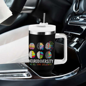 Embrace Neurodiversity Tumbler With Handle We All Think Differently TS02 Print Your Wear