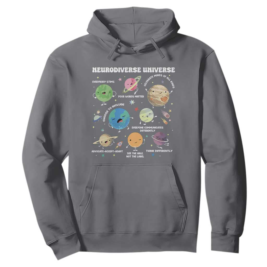 Neurodiverse Universe Hoodie Autism Awareness ASD ADHD Neurodiversity Sped Teacher TS02 Charcoal Print Your Wear