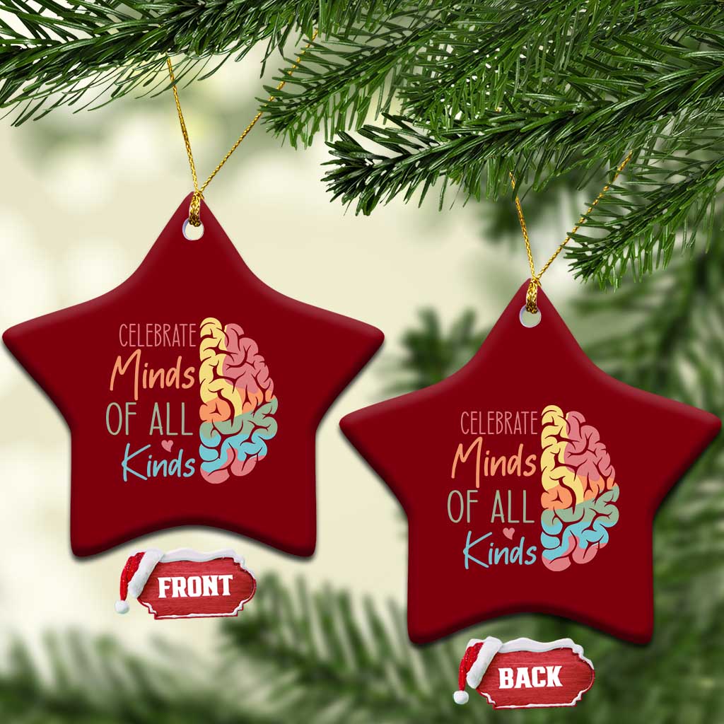 Embrace Neurodiversity Ceramic Ornament Celebrate Minds of All Kinds Teacher ASD TS02 Print Your Wear
