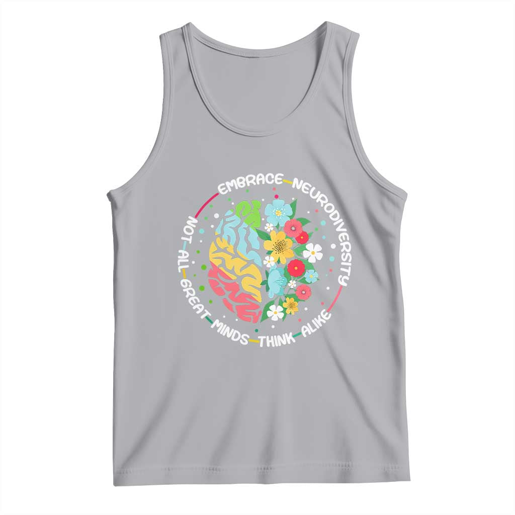 Embrace Neurodiversity Tank Top Neurodiverse Brain Autism Awareness ADHD Autistic TS02 Athletic Heather Print Your Wear