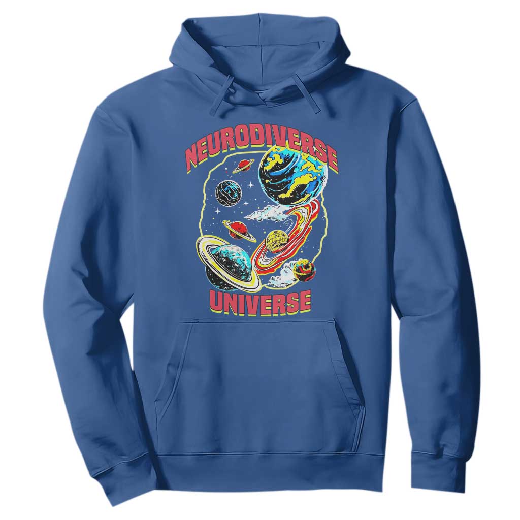 Neurodiverse Universe Hoodie Neurodiversity Embrace ADHD Autism ASD TS02 Royal Blue Print Your Wear