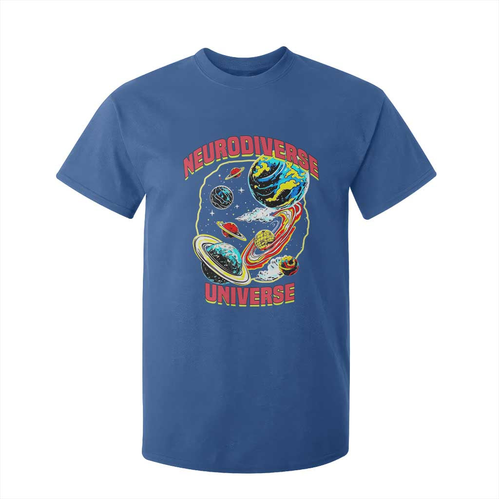 Neurodiverse Universe T Shirt For Kid Neurodiversity Embrace ADHD Autism ASD TS02 Royal Blue Print Your Wear