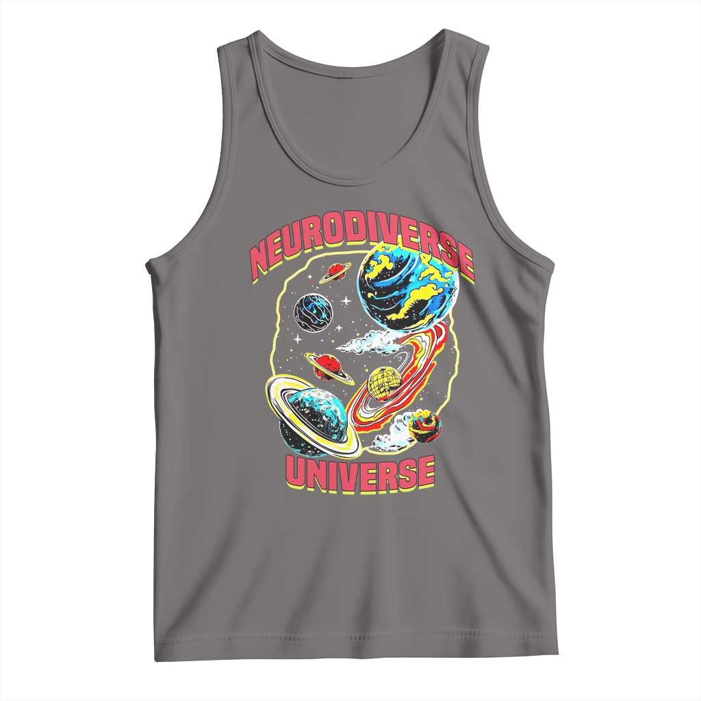 Neurodiverse Universe Tank Top Neurodiversity Embrace ADHD Autism ASD TS02 Deep Heather Print Your Wear