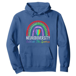 Neurodiversity Hoodie Autism Spectrum ASD ADHD Rainbow Boho TS02 Royal Blue Print Your Wear