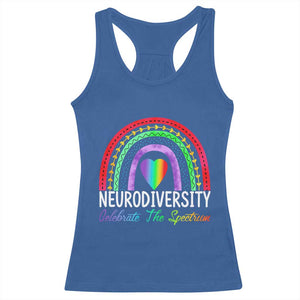 Neurodiversity Racerback Tank Top Autism Spectrum ASD ADHD Rainbow Boho TS02 Royal Blue Print Your Wear