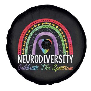 Neurodiversity Spare Tire Cover Autism Spectrum ASD ADHD Rainbow Boho TS02 Print Your Wear