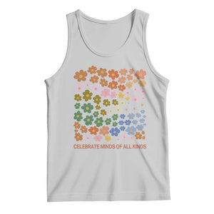 Neurodiversity Boho Floral Tank Top Celebrate Minds of All Kinds Autism ADHD ASD TS02 Ash Print Your Wear