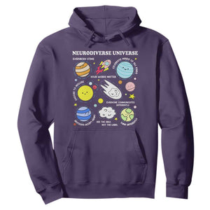 Neurodiverse Universe Hoodie Autism Awareness ADHD ASD Neurodiversity TS02 Purple Print Your Wear