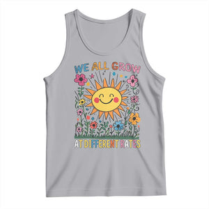 Special Education Tank Top We All Grow At Different Rates Inspirational Inclusion Sped Teacher TS02 Athletic Heather Print Your Wear