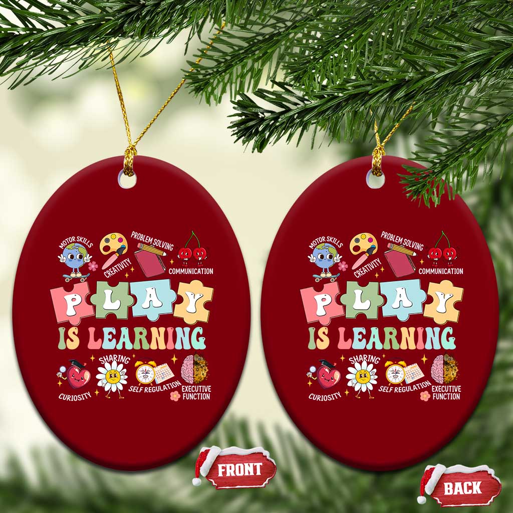 Special Education Ceramic Ornament Play is Learning Sped Teacher TS02 Print Your Wear