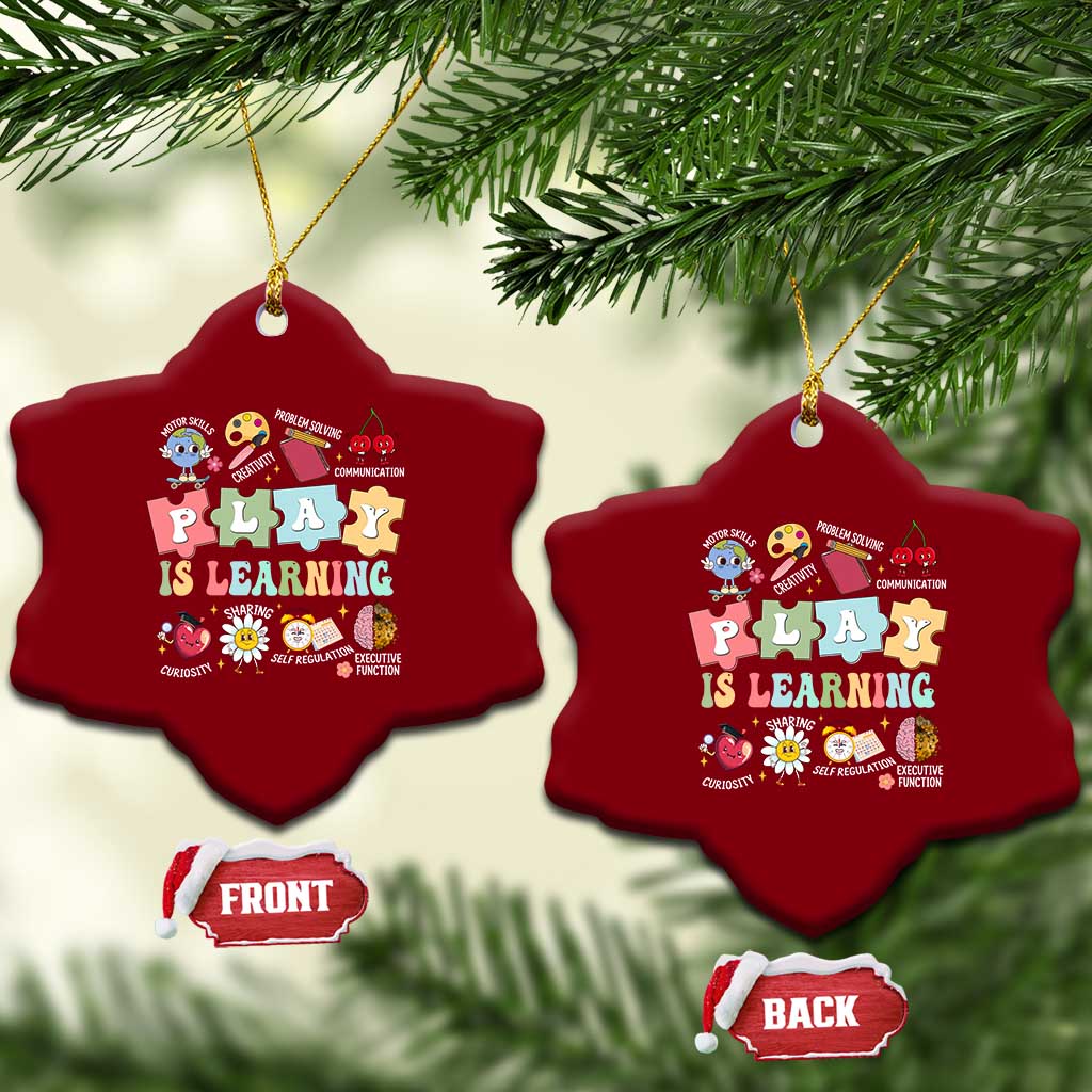 Special Education Ceramic Ornament Play is Learning Sped Teacher TS02 Print Your Wear