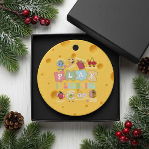 Special Education Ceramic Ornament Play is Learning Sped Teacher TS02 1pc Yellow Cheese Print Your Wear