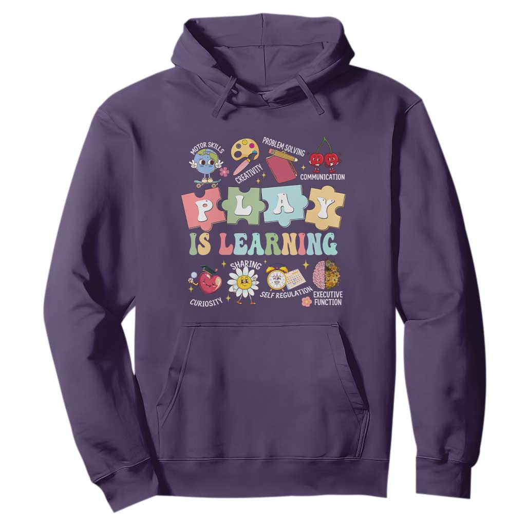 Special Education Hoodie Play is Learning Sped Teacher TS02 Purple Print Your Wear