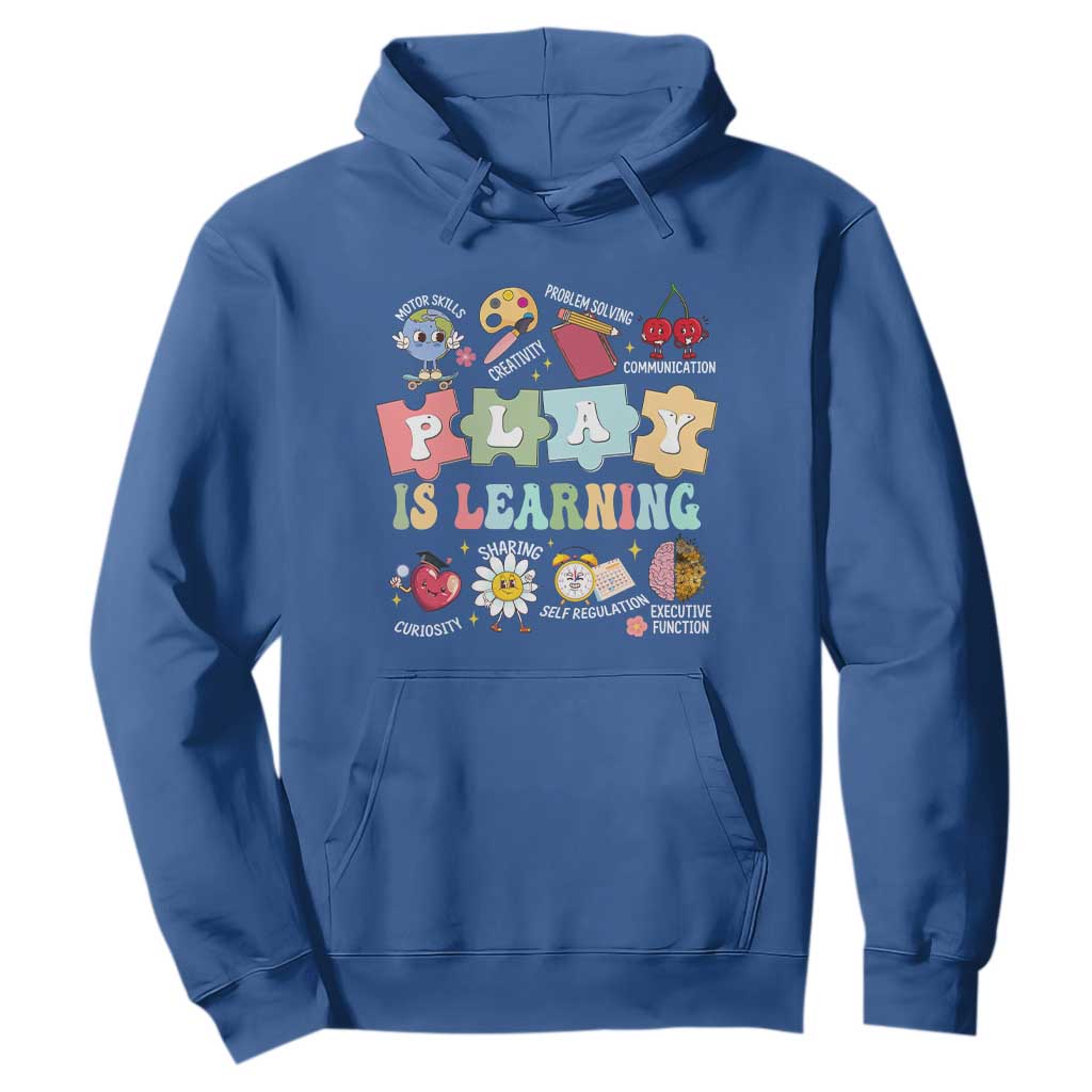Special Education Hoodie Play is Learning Sped Teacher TS02 Royal Blue Print Your Wear