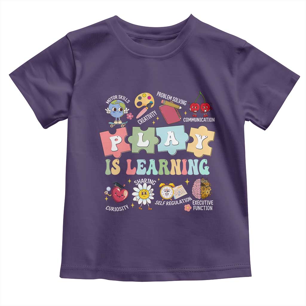 Special Education Toddler T Shirt Play is Learning Sped Teacher TS02 Purple Print Your Wear