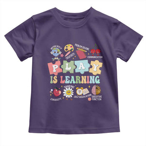 Special Education Toddler T Shirt Play is Learning Sped Teacher TS02 Purple Print Your Wear