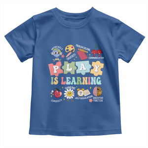Special Education Toddler T Shirt Play is Learning Sped Teacher TS02 Royal Blue Print Your Wear