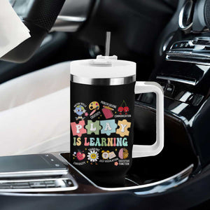 Special Education Tumbler With Handle Play is Learning Sped Teacher TS02 Print Your Wear