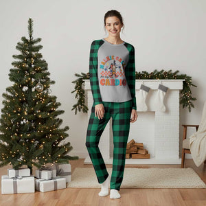 Special Education Plaid Pajama Set Walkie Calls Are My Cardio Inspirational ABA SPED TS02 Green Plaid Print Your Wear