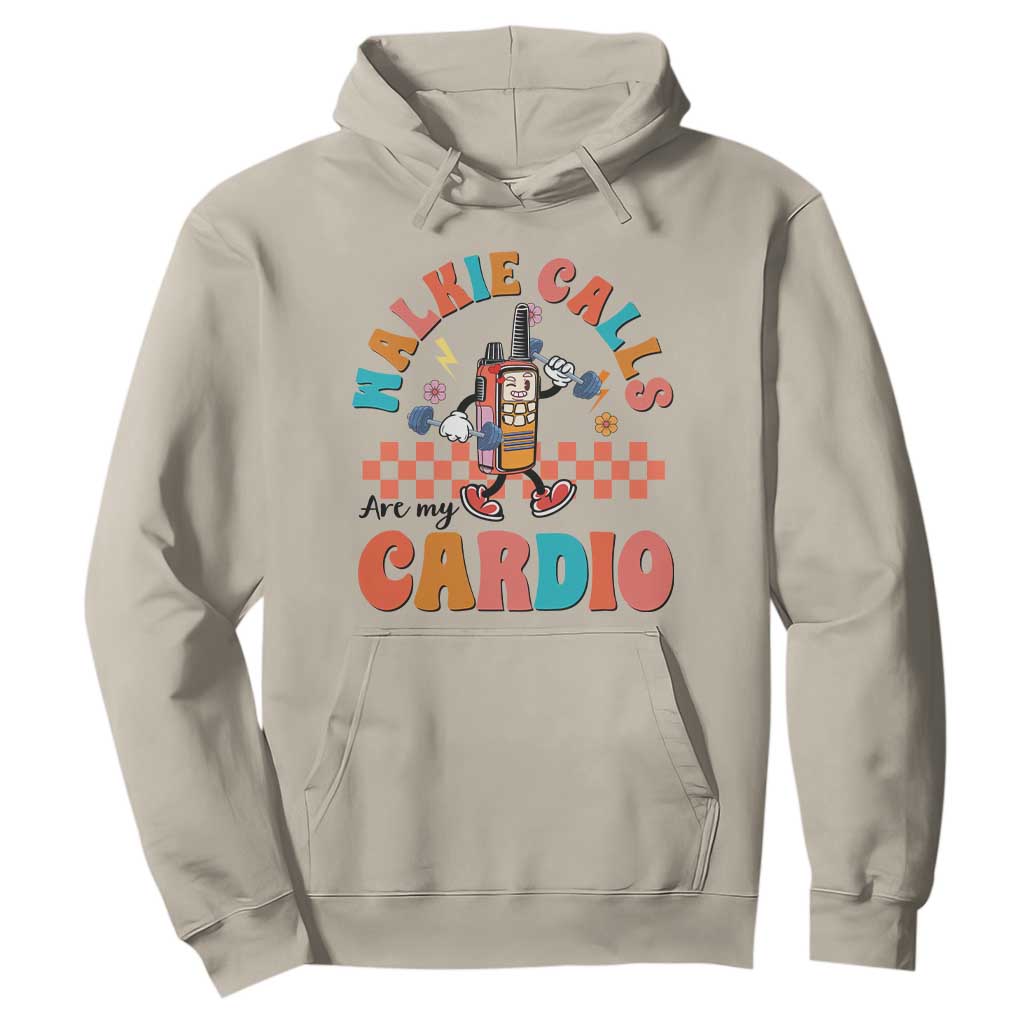 Special Education Hoodie Walkie Calls Are My Cardio Inspirational ABA SPED TS02 Sand Print Your Wear
