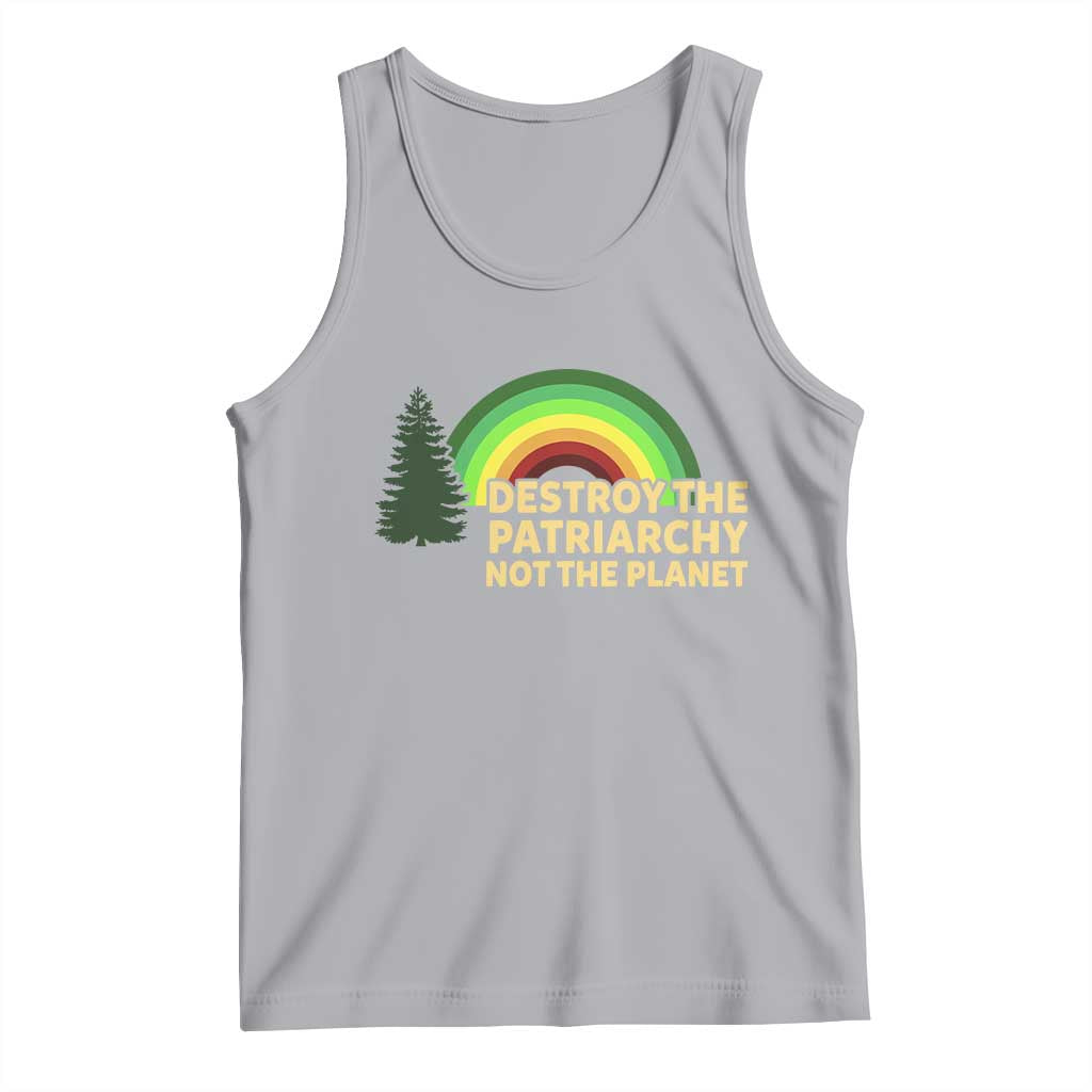 Feminist Tank Top Destroy The Patriarchy Not The Planet Feminism TS02 Athletic Heather Print Your Wear