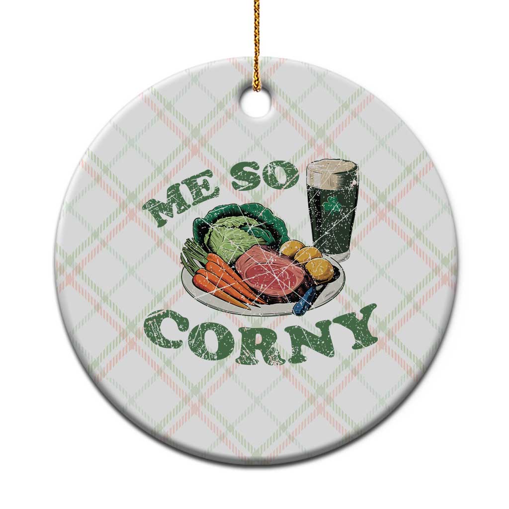 Funny Me So Corny Ceramic Ornament Corned Beef And Cabbage Beer St Patrick's Day Drinking TS02 1pc Christmas Plaid Print Your Wear