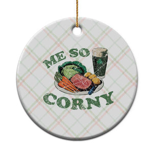 Funny Me So Corny Ceramic Ornament Corned Beef And Cabbage Beer St Patrick's Day Drinking TS02 1pc Christmas Plaid Print Your Wear