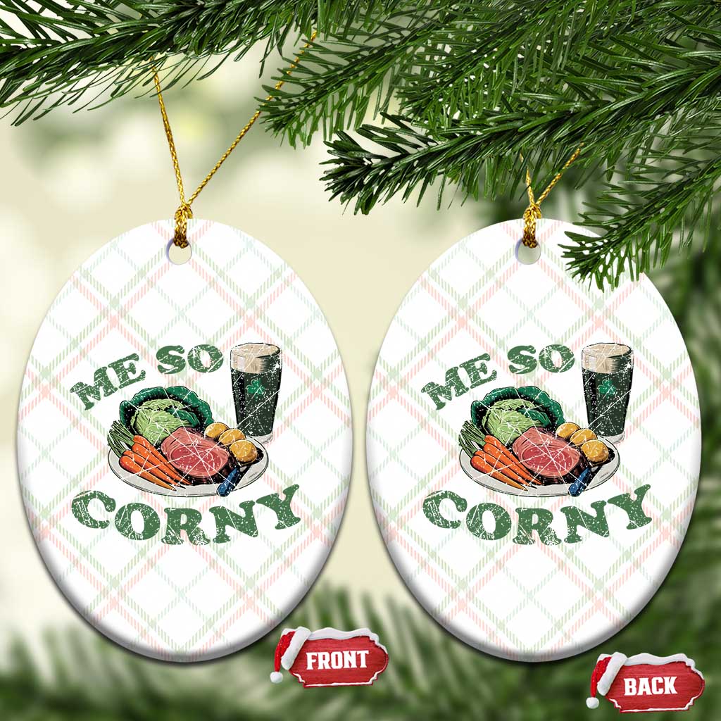 Funny Me So Corny Ceramic Ornament Corned Beef And Cabbage Beer St Patrick's Day Drinking TS02 Print Your Wear
