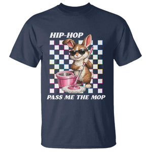 Hip Hop Easter Bunny Cleaning Pun T Shirt Funny Rabbit with Mop TS02 Navy Print Your Wear