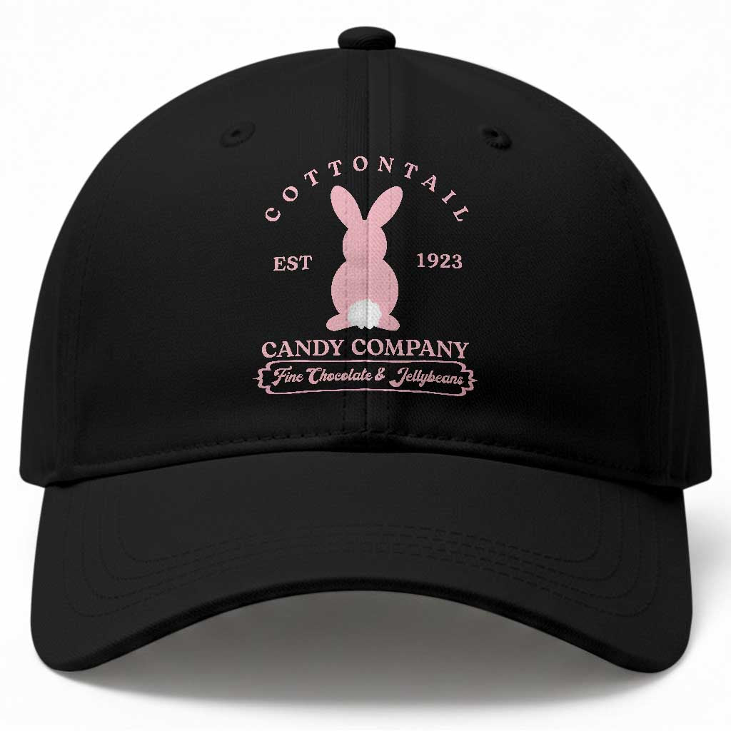 Cottontail Candy Company Vintage Easter Bunny Baseball Cap Retro Chocolate and Jellybeans Spring Lovers TS02 Print Your Wear