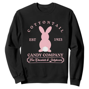 Cottontail Candy Company Vintage Easter Bunny Sweatshirt Retro Chocolate and Jellybeans Spring Lovers TS02 Black Print Your Wear