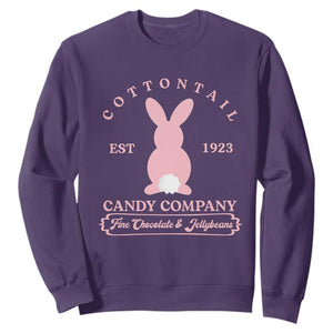 Cottontail Candy Company Vintage Easter Bunny Sweatshirt Retro Chocolate and Jellybeans Spring Lovers TS02 Purple Print Your Wear