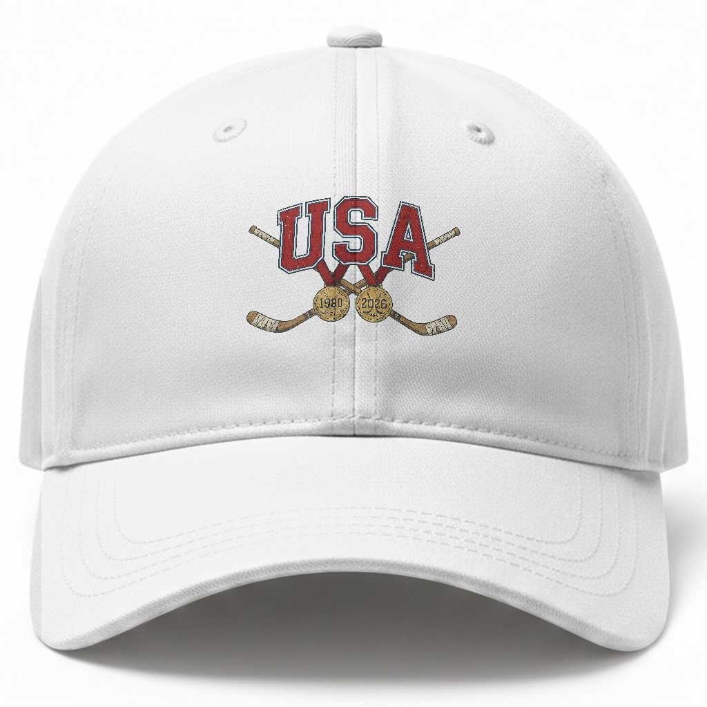 USA Ice Hockey Pride 1980 to 2026 Legacy Baseball Cap Patriotic American Champions TS02 Print Your Wear