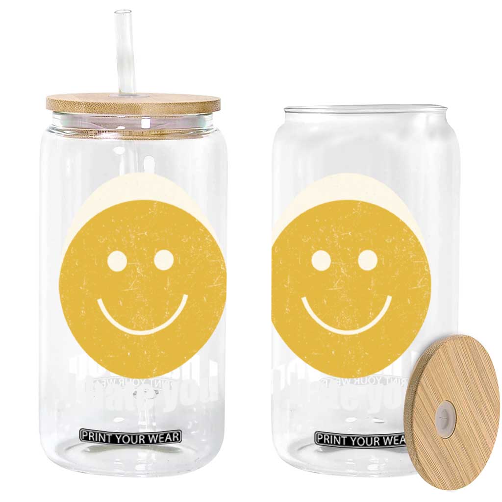 I Hate You Meme Distressed Smiling Face Glass Can Dark Humor Sarcastic Funny Attitude TS02 Print Your Wear