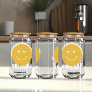 I Hate You Meme Distressed Smiling Face Glass Can Dark Humor Sarcastic Funny Attitude TS02 Print Your Wear