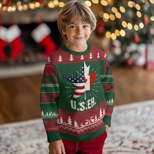 Funny American Canadan Ugly Christmas Sweater US EH Canada Maple Leaf America Star Flag TS02 Christmas Print Your Wear