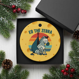 Retro Ed the Zebra Meme Ceramic Ornament Funny Viral Escape Animal Helicopter Rescue TS02 1pc Yellow Cheese Print Your Wear
