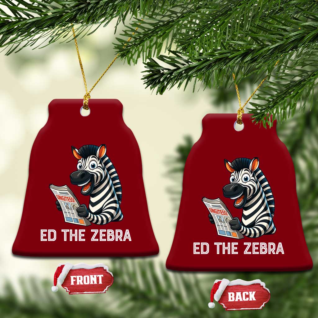 Ed the Zebra Meme Ceramic Ornament Funny Viral Animal Escape Internet Humor Fans TS02 Print Your Wear