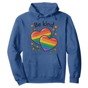 Be Kind Rainbow Heart Hoodie Spread Kindness LGBTQ Love Pride Month TS02 Royal Blue Print Your Wear