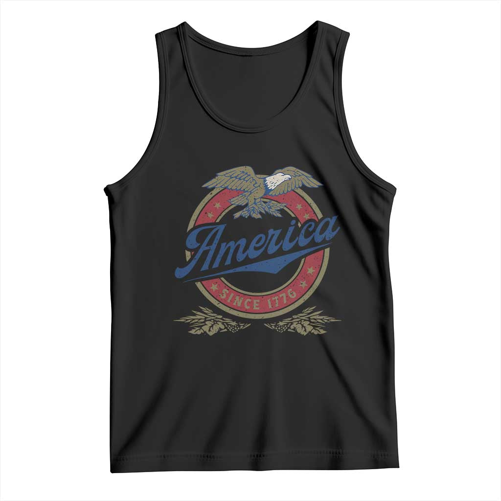 America Since 1776 Tank Top 4th of July Retro Vintage Patriotic Eagle Pride TS02 Black Print Your Wear