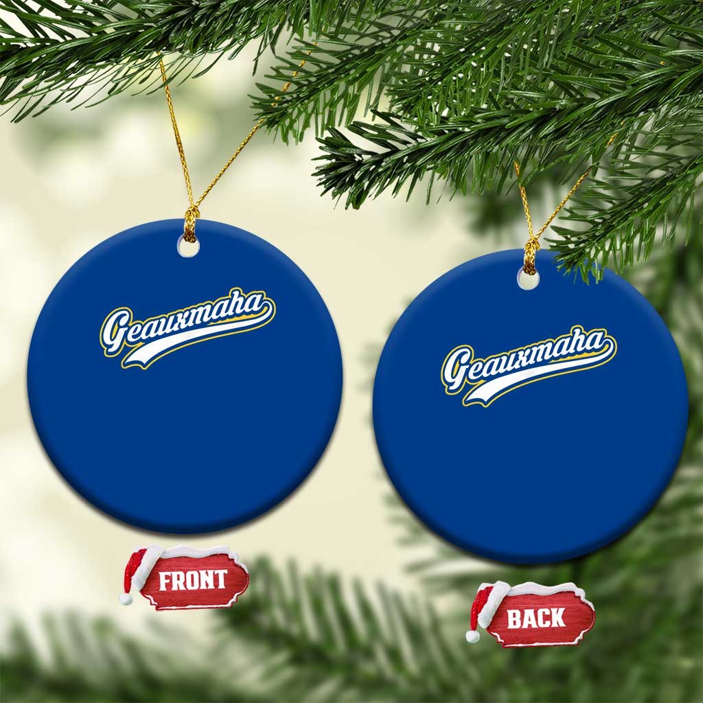 Geauxmaha Vintage Throwback Design Ceramic Ornament Purple and Gold Baseball Fan TS02 1pc Blue Print Your Wear